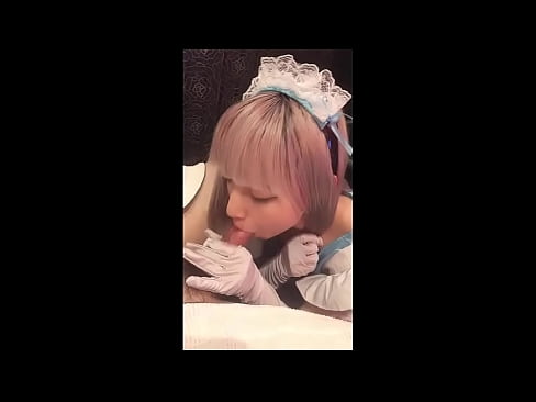 ❤️ جاپاني بت [میوکا]، د فرانسوي نوکرۍ جامې، لومړۍ برخه، بلو جاب او د لوشن سره ټوکر ️❌  مقعد پورن